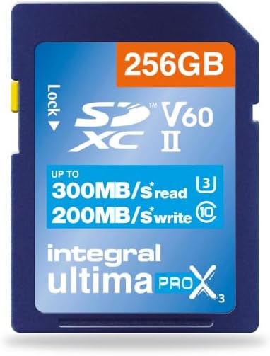 Tarjeta SD Integral UltimaPro X2 de 256 GB (SDHC/XC, hasta 300/280 MB, UHS-II V90) | INSDX256G-300/280U2