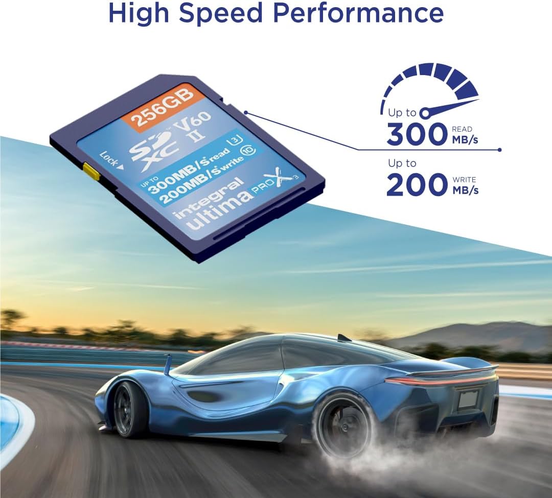 Integral 256GB UltimaPro X3 SD CARD SDXC UP TO 300/200MB UHS-II V60