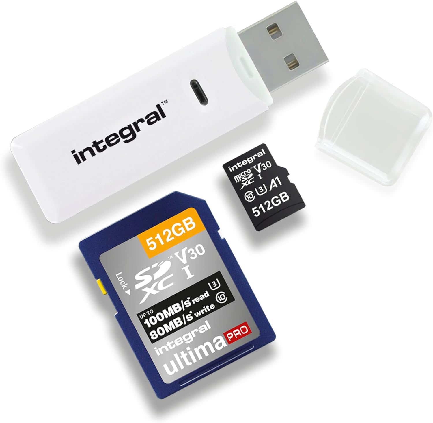 Adaptador de lector de tarjetas de memoria Micro SD y SD USB 2.0 de doble ranura Integral