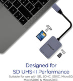 Integral Dual Slot UHS-II SD & UHS-I Micro SD USB C 3.2 GEN-1 Memory Card Reader