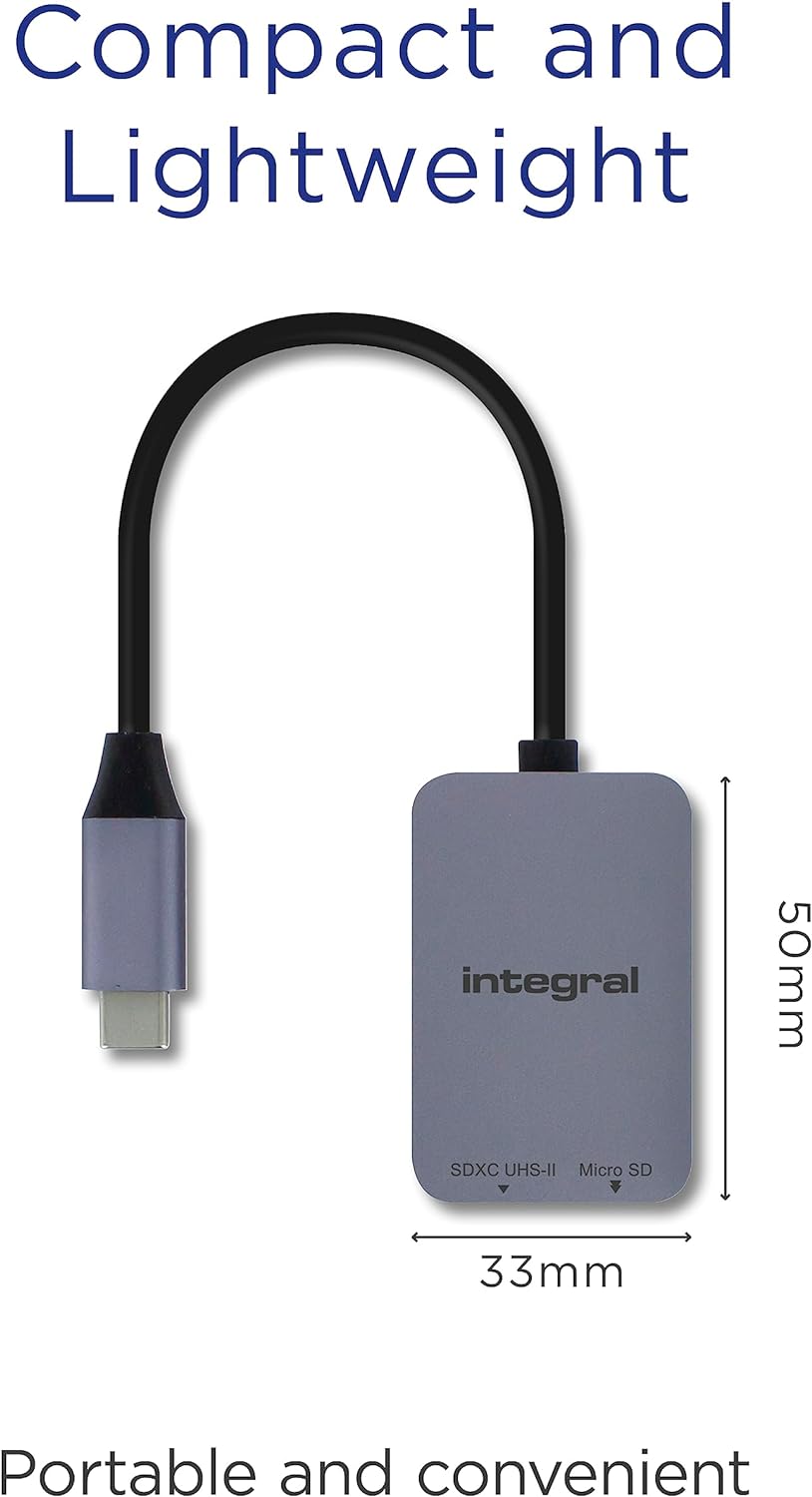 Lector de tarjetas de memoria USB C 3.2 GEN-1 de ranura dual UHS-II SD y UHS-I Micro SD