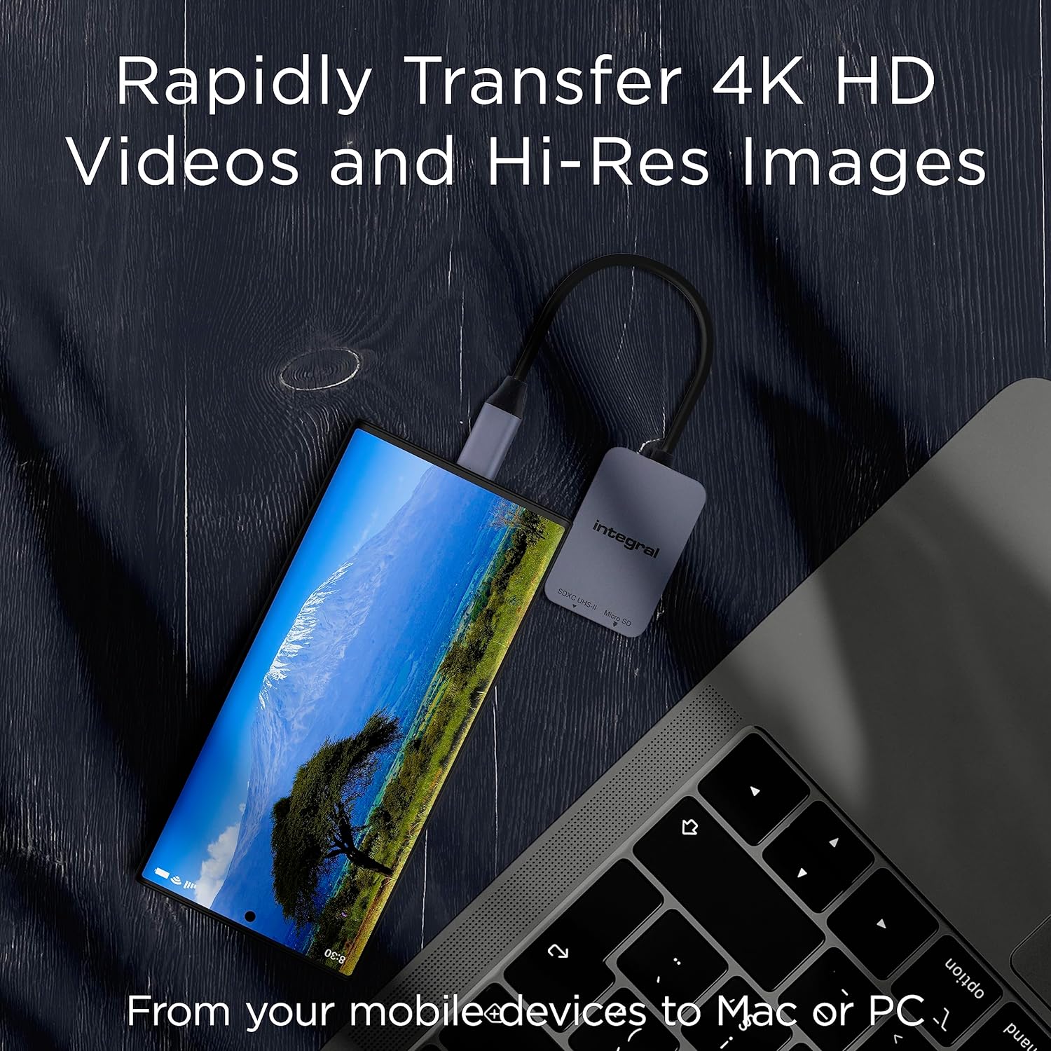 Lector de tarjetas de memoria USB C 3.2 GEN-1 de ranura dual UHS-II SD y UHS-I Micro SD