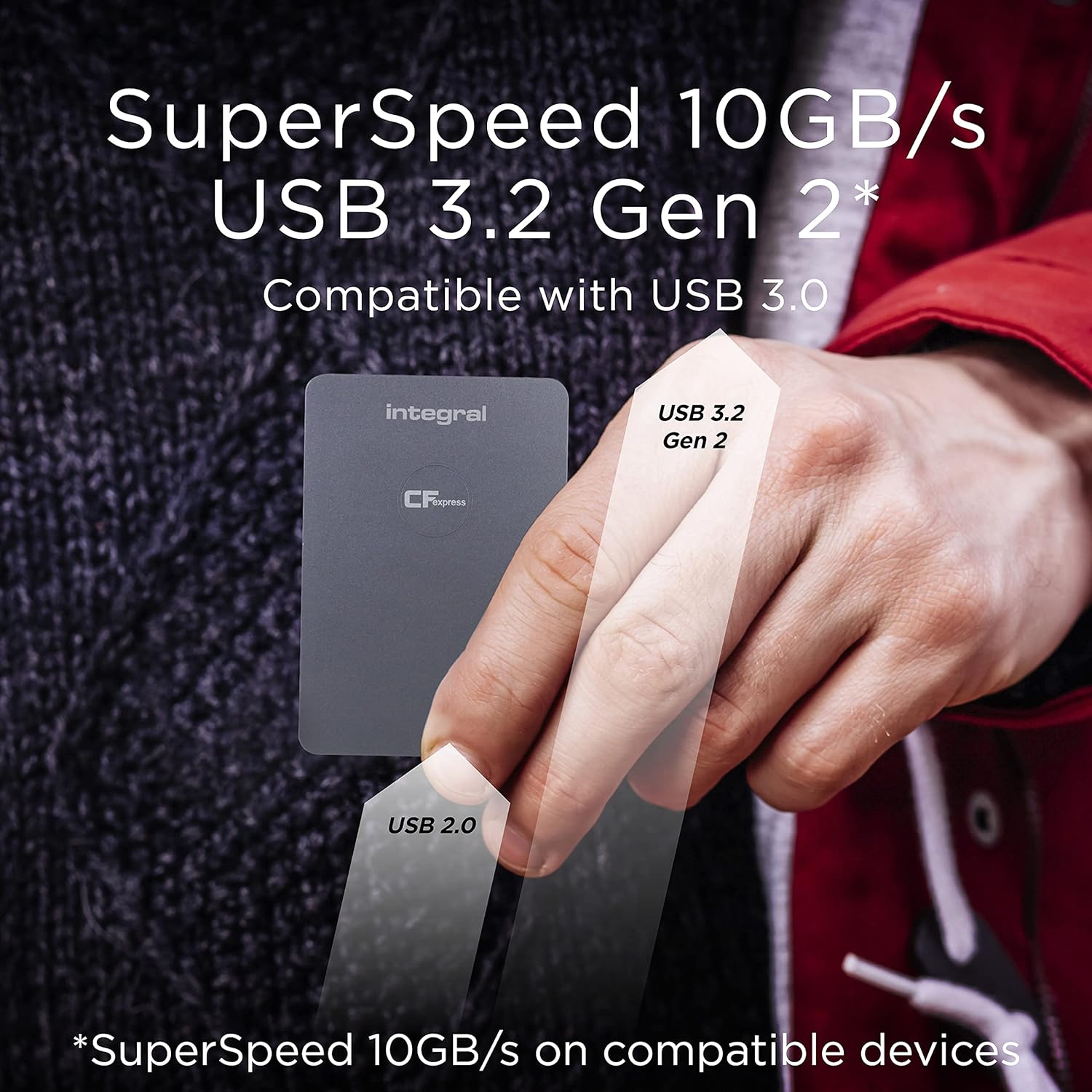 Integral INCRUSB3.0ACCFEV2RP USB 3.0 CFexpress Type 2 Memory Card Reader