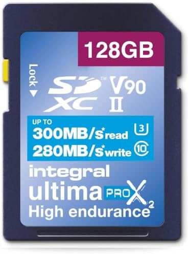 Integral 128GB UltimaPro X2 SD Card SDHC/XC UP TO 300/280 MB UHS-II V90