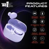 JBL Tune Buds In Ear Wireless Earbuds - Purple - JBLTBUDSPUR