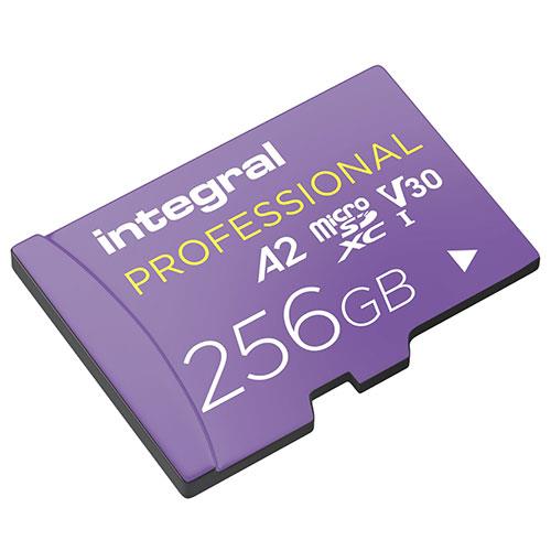 Tarjeta Integral 256 GB Pro de alta velocidad 180 MB/s MICROSDXC V30 UHS-I U3