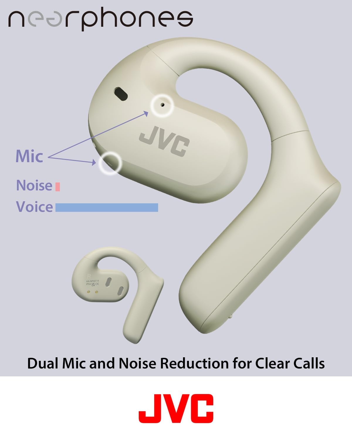 JVC Wireless Open Ear True Wireless Nearphones - HA-NP35T