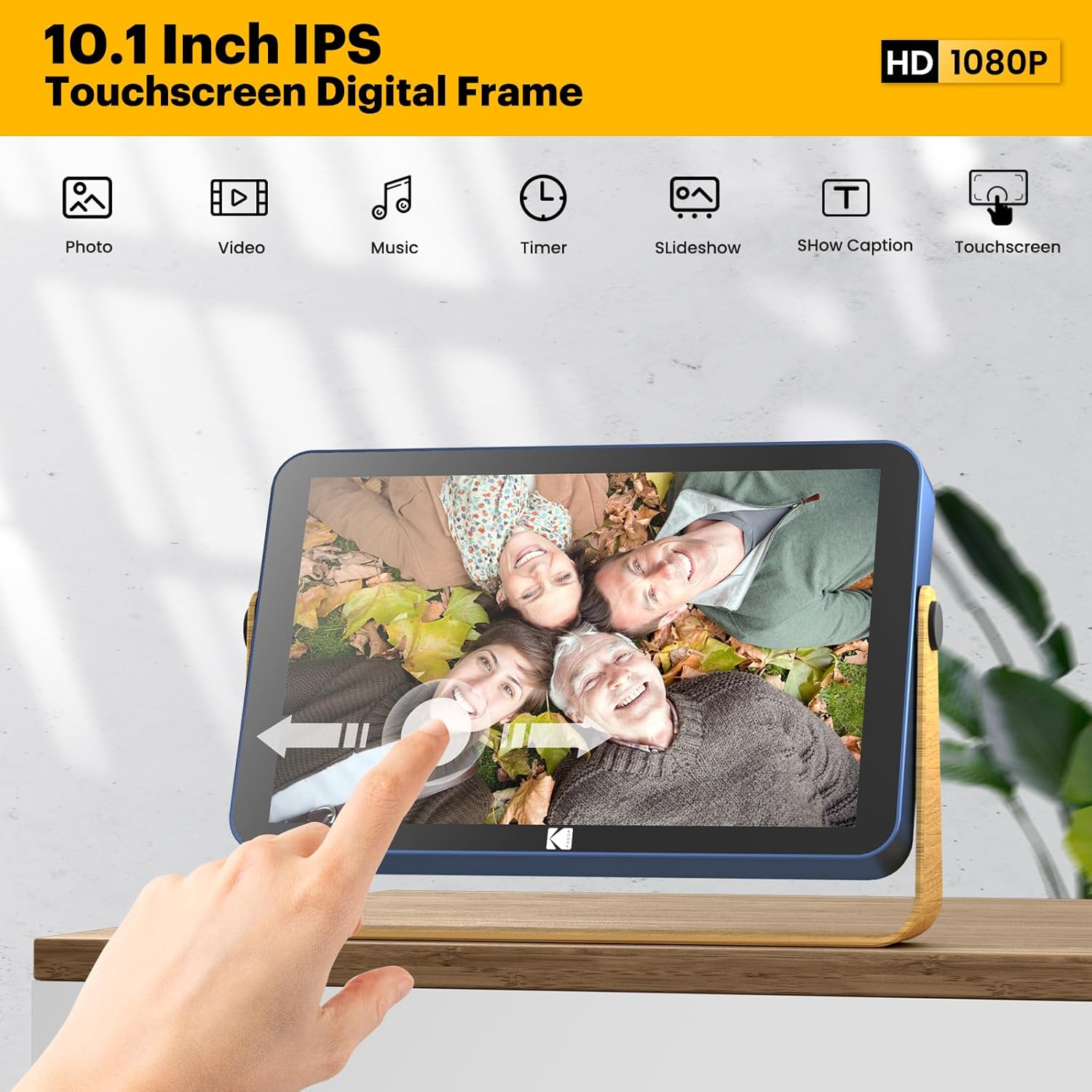 Kodak 10 Inch Digital Metal Photo Frame WiFi - Blue - RWF108HBLUE