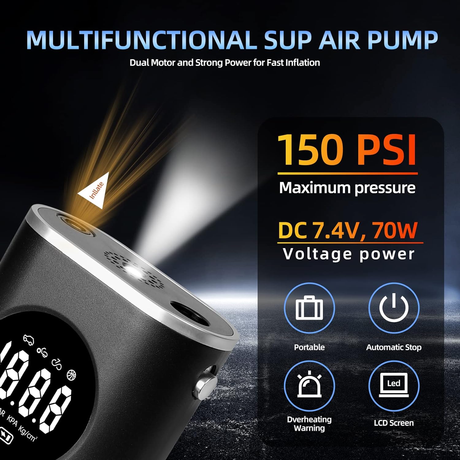 Compresor de aire para inflar neumáticos de coche Lepesfon Autopump