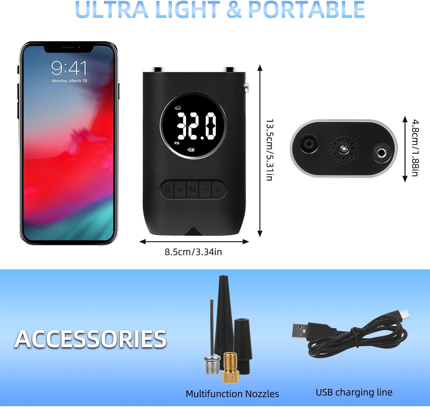 Compresor de aire para inflar neumáticos de coche Lepesfon Autopump