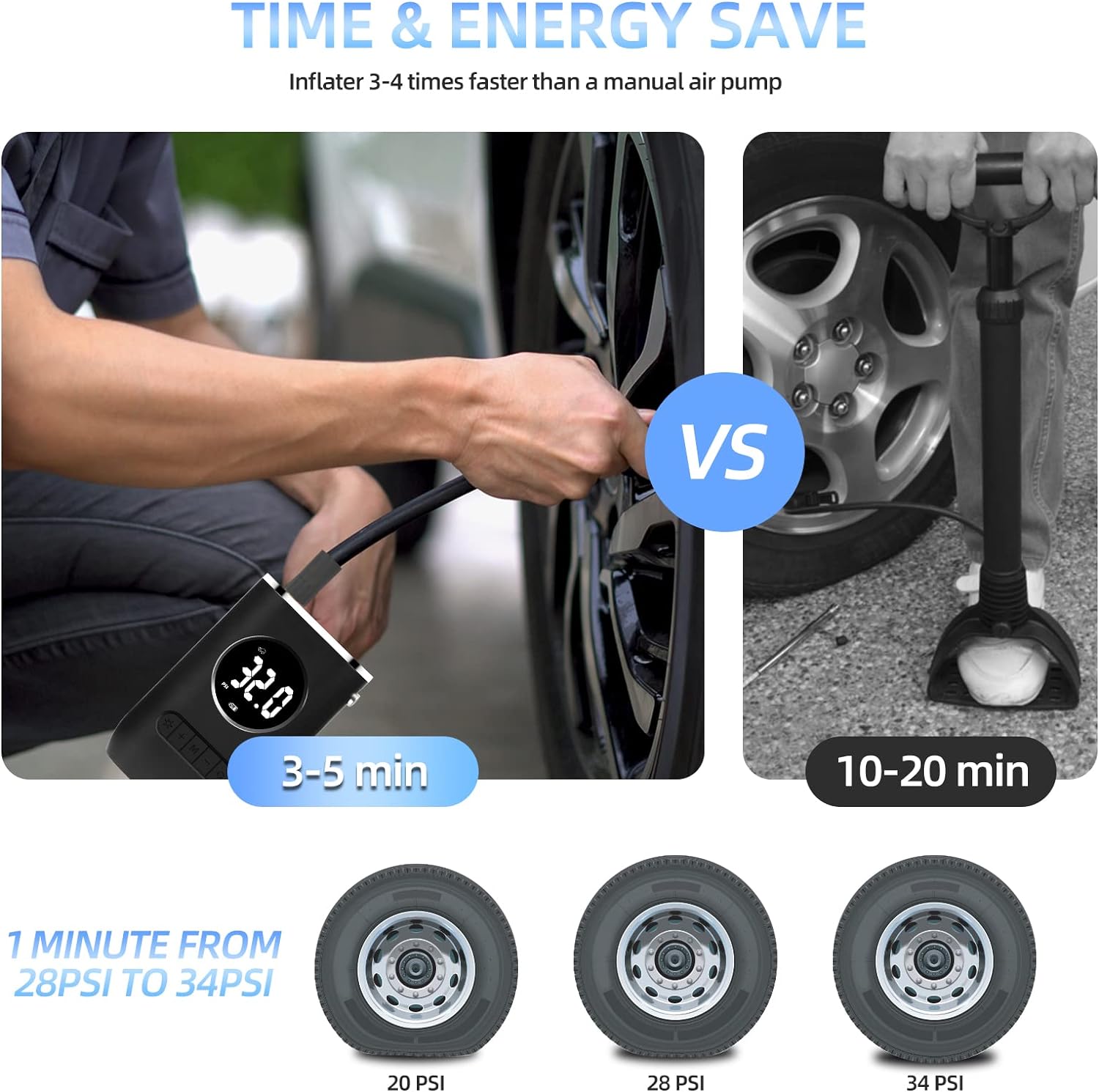 Compresor de aire para inflar neumáticos de coche Lepesfon Autopump