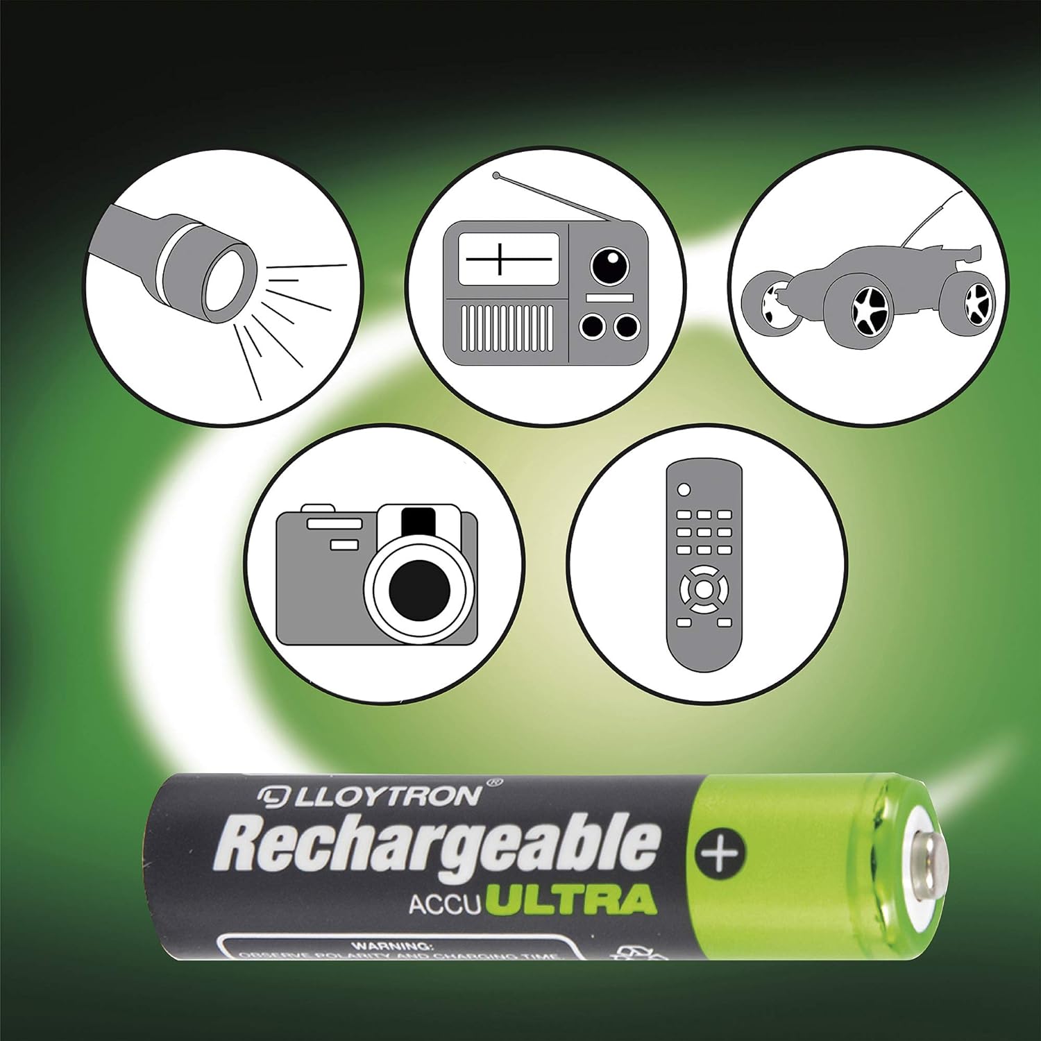 Pilas AAA AccuUltra de NiMH Lloytron (paquete de 4) de 1100 mAh | B1004