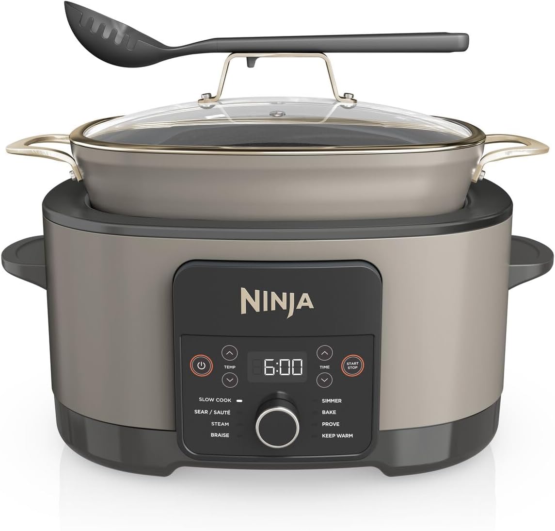 Olla de cocción lenta Ninja Foodi Possible Cooker 8 en 1 | Gris sal marina - MC1001UK