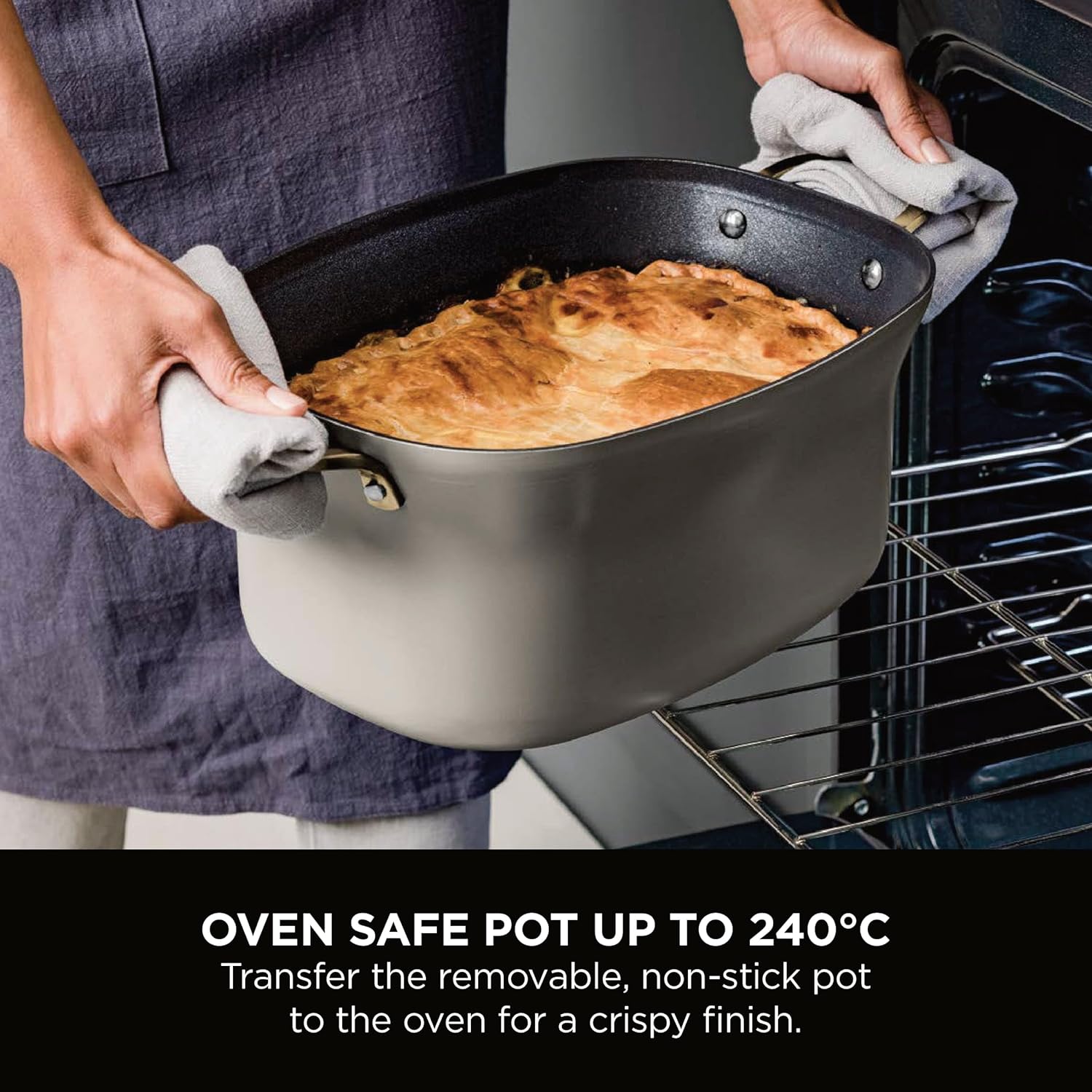 Olla de cocción lenta Ninja Foodi Possible Cooker 8 en 1 | Gris sal marina - MC1001UK