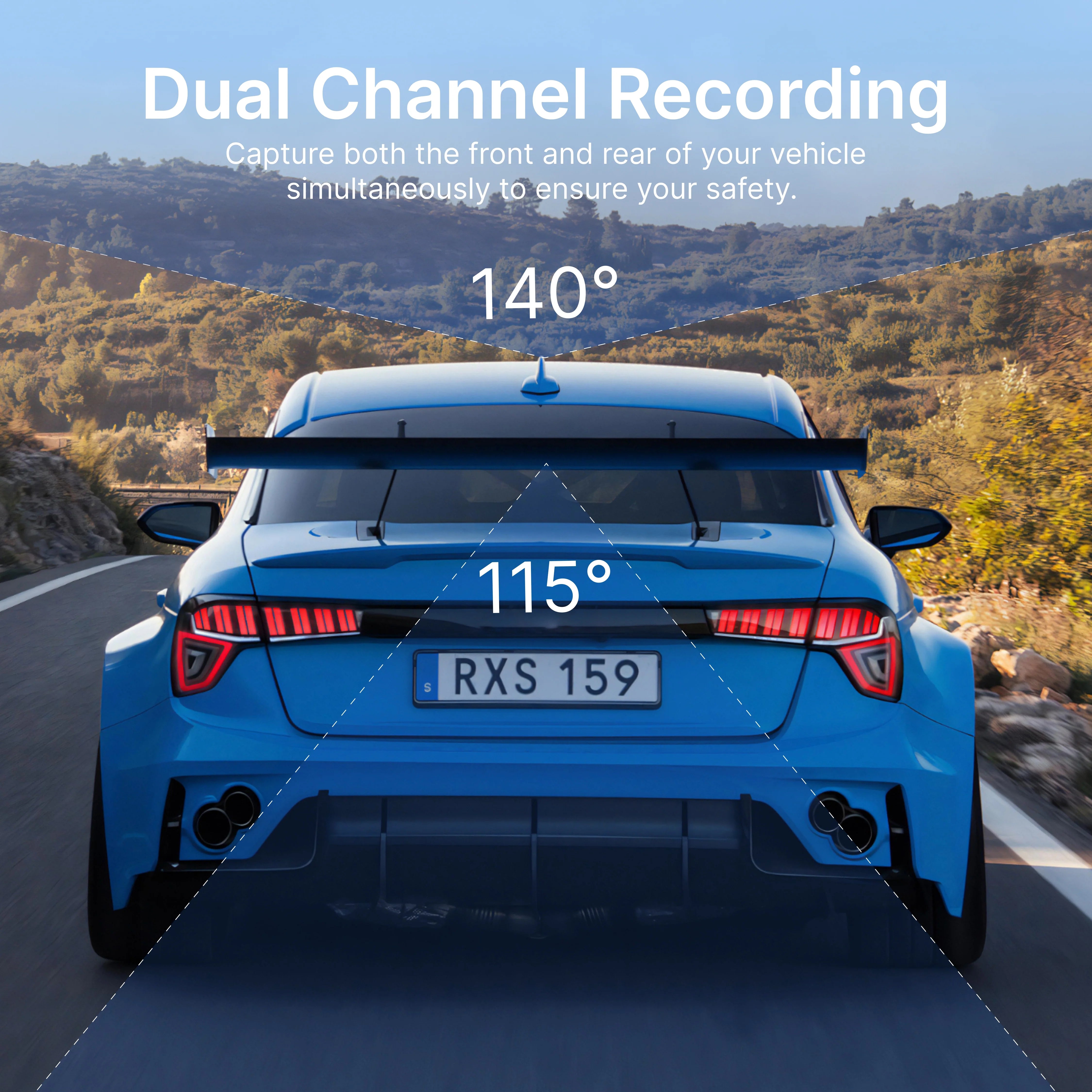 Cámara de tablero Miofive S1-Pro (delantera y trasera, cámara de tablero dual 4K+2K)