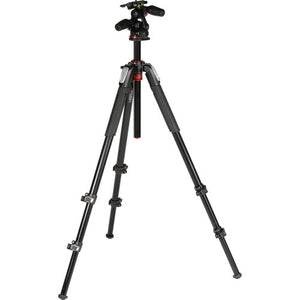 Manfrotto Aluminum Tripod with 3-Way Pan/Tilt Head - MK055XPRO3-3W