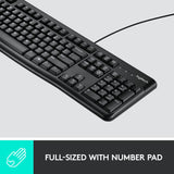 Logitech Wired MK120 UK English Keyboard And Mouse Combo