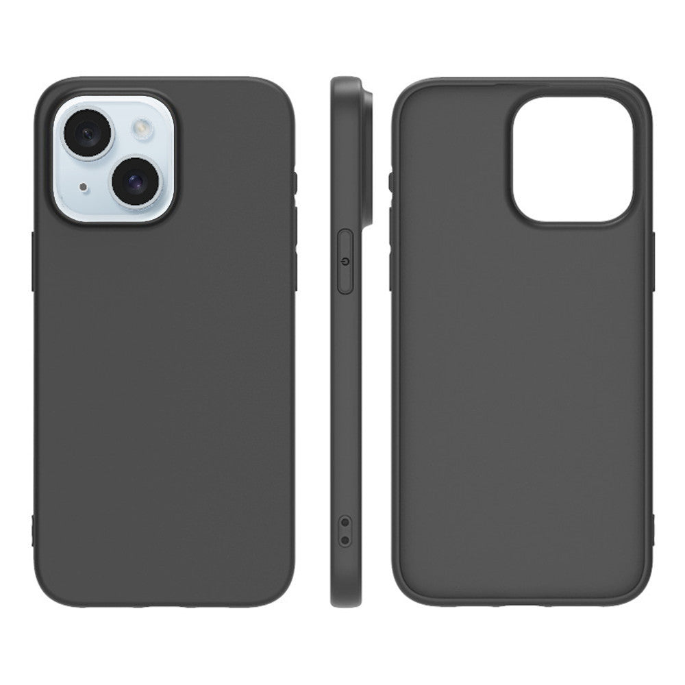 Funda de silicona AA PROTECT-iT para iPhone 15 Plus de 6,7 pulgadas - Negra