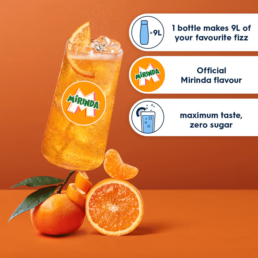 Sodastream Diet Mirinda Orange Syrup Drink Mix 440ml