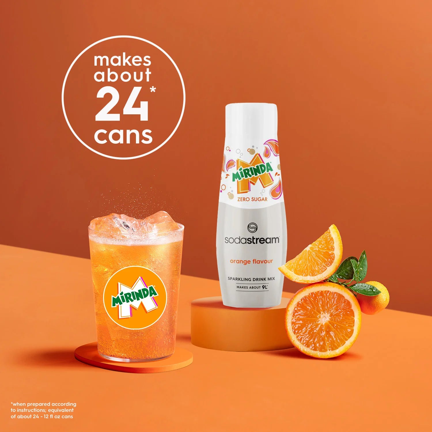 Sodastream Diet Mirinda Orange Syrup Drink Mix 440ml