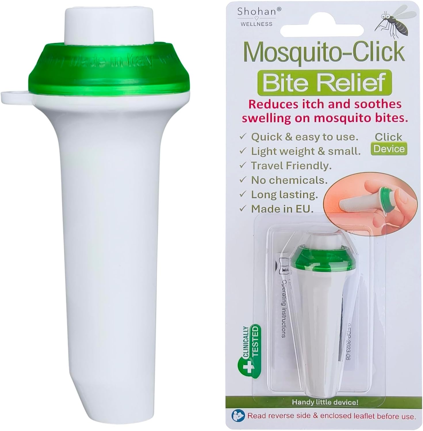 Dispositivo de alivio de picaduras de mosquitos Click
