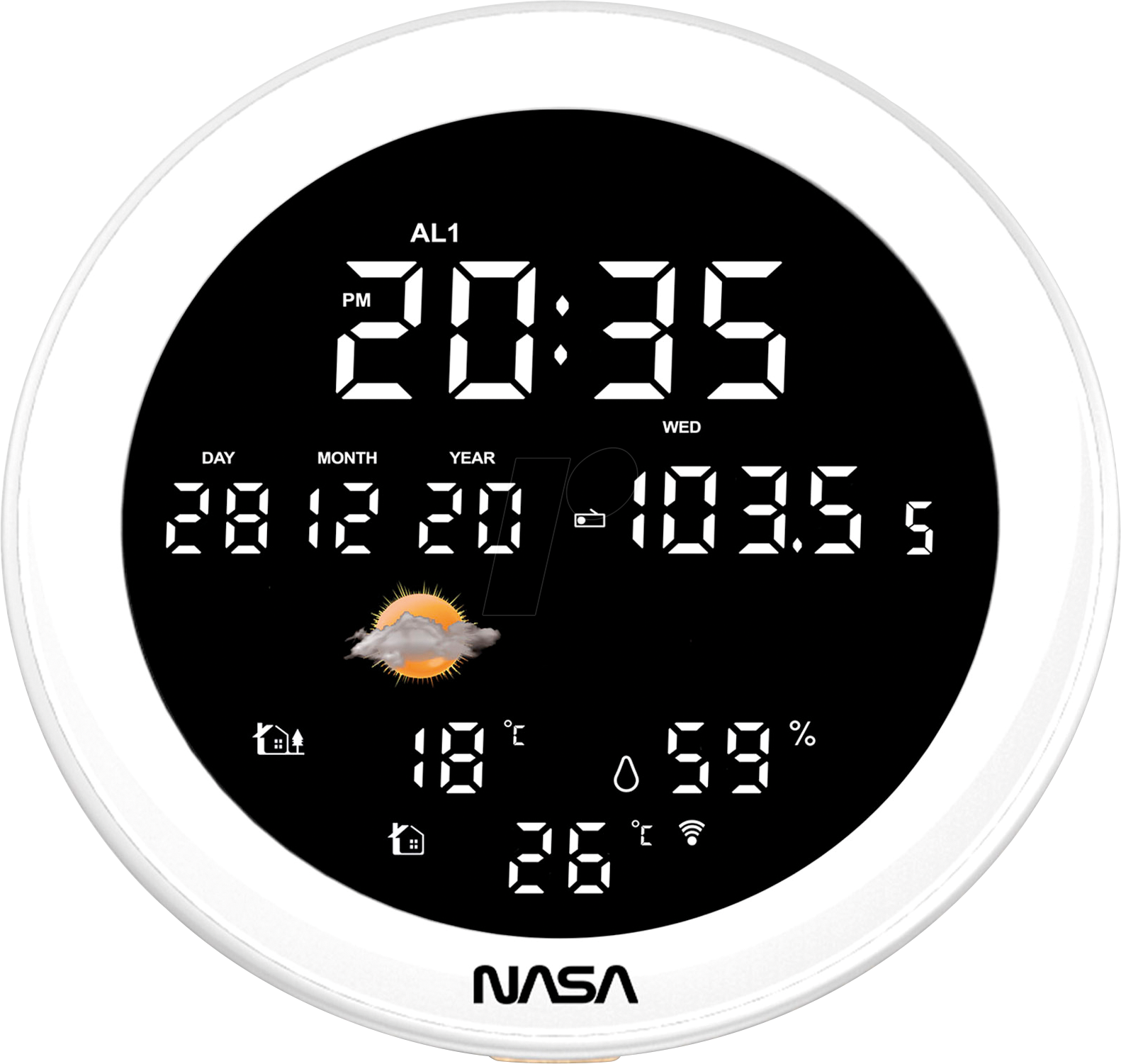 NASA Weather Station With 3 Outdoor Sensors and Bluetooth Speaker - WSP1700WD