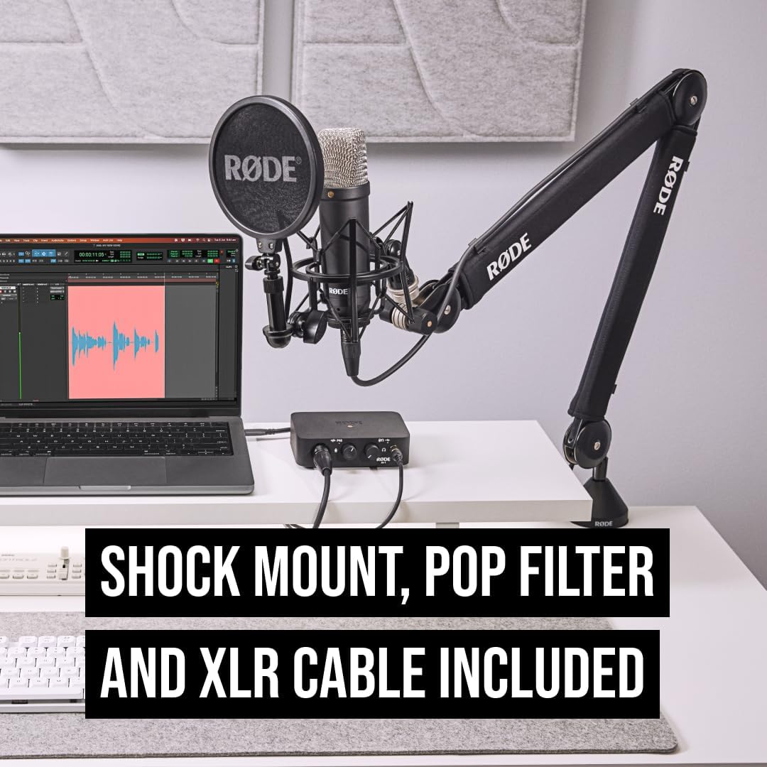 Rode NT1 Signature Series Condenser Microphone, Black - NT1SIGNATUREBLACK