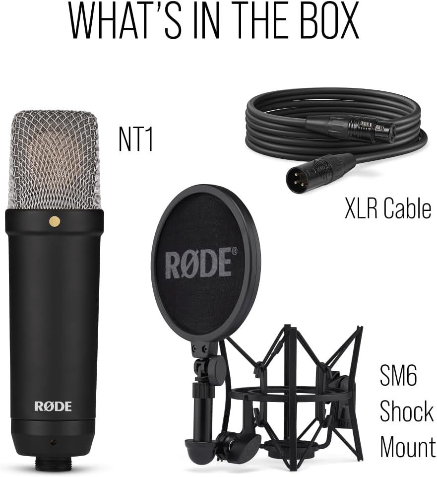 Rode NT1 Signature Series Condenser Microphone, Black - NT1SIGNATUREBLACK