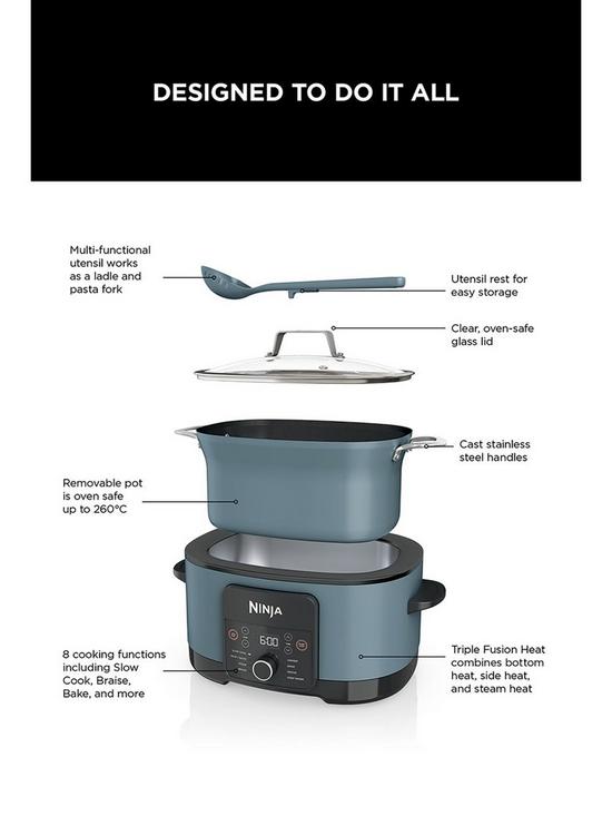 Ninja Foodi Possible Cooker 8-in-1 Slow Cooker | Sea Salt Grey - MC1001UK