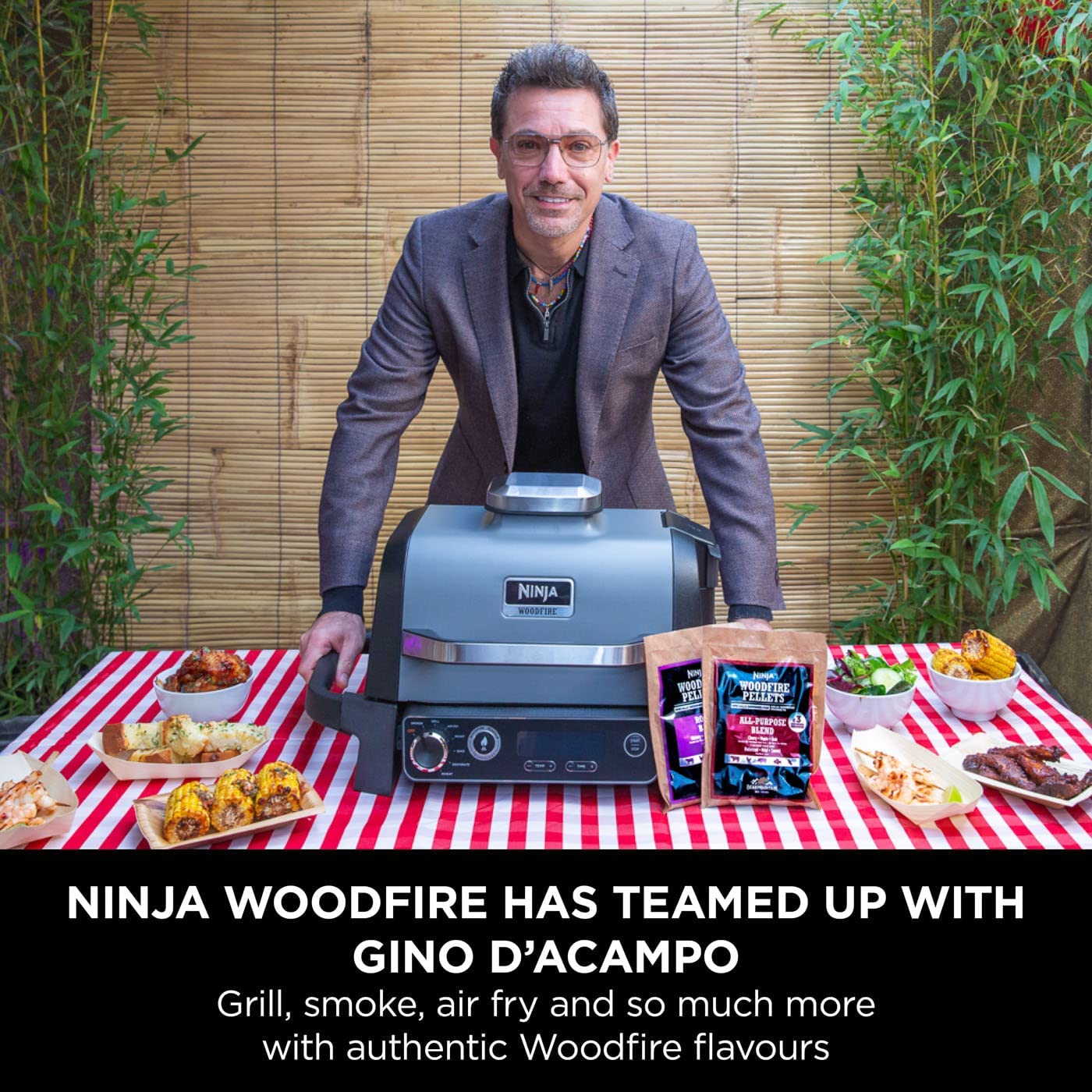 Ninja Woodfire Electric BBQ Grill & Smoker with Stand & Cover - Ninja  Catalog