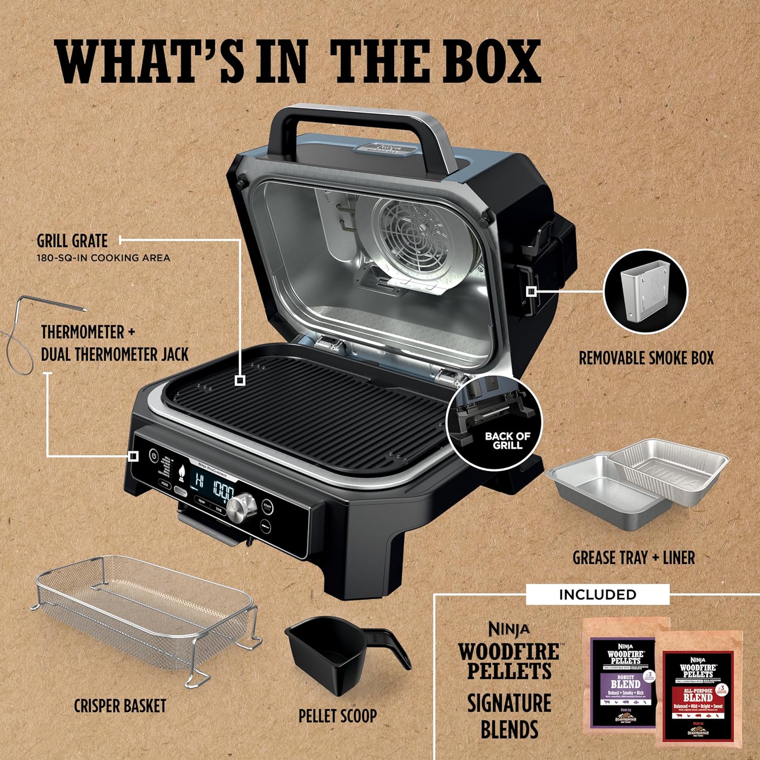 Ninja Woodfire ProConnect XL Outdoor Grill & Smoker - OG901UK