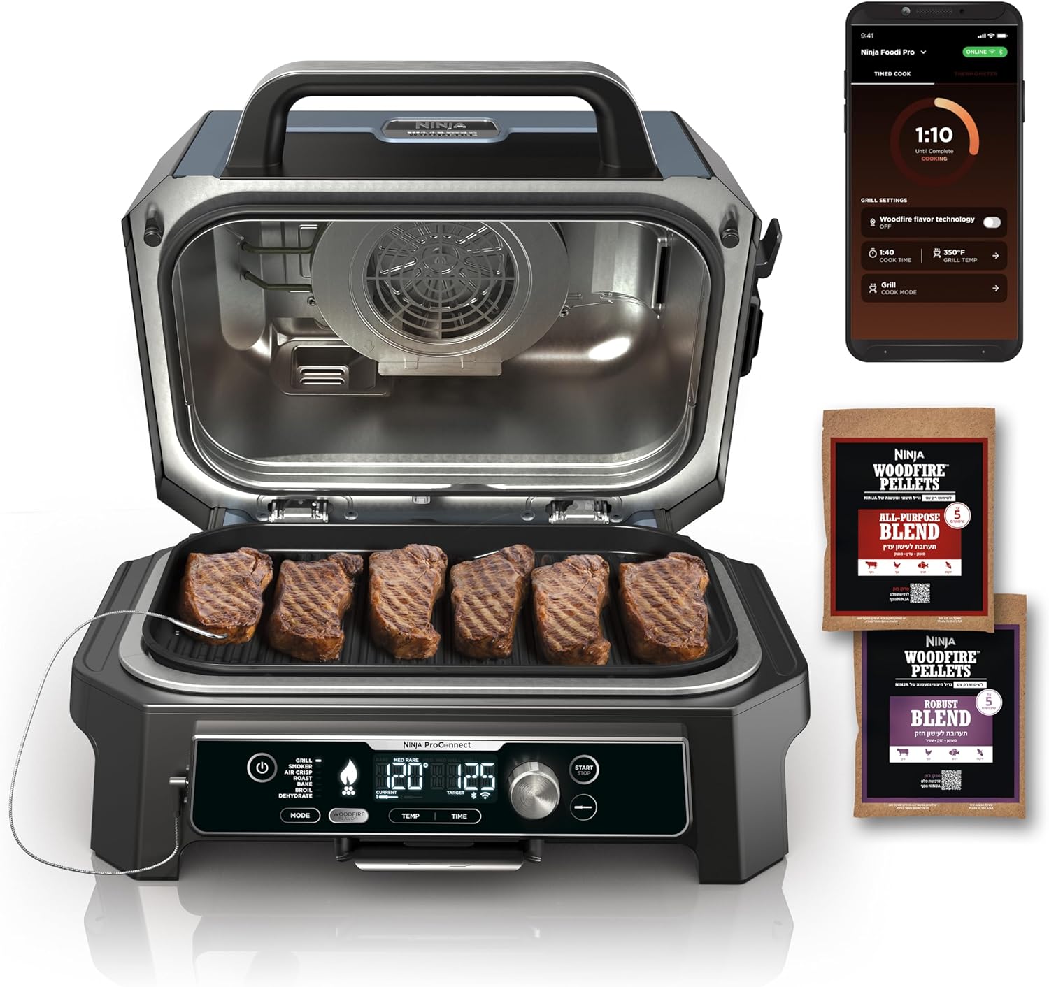 Ninja Woodfire ProConnect XL Outdoor Grill & Smoker - OG901UK