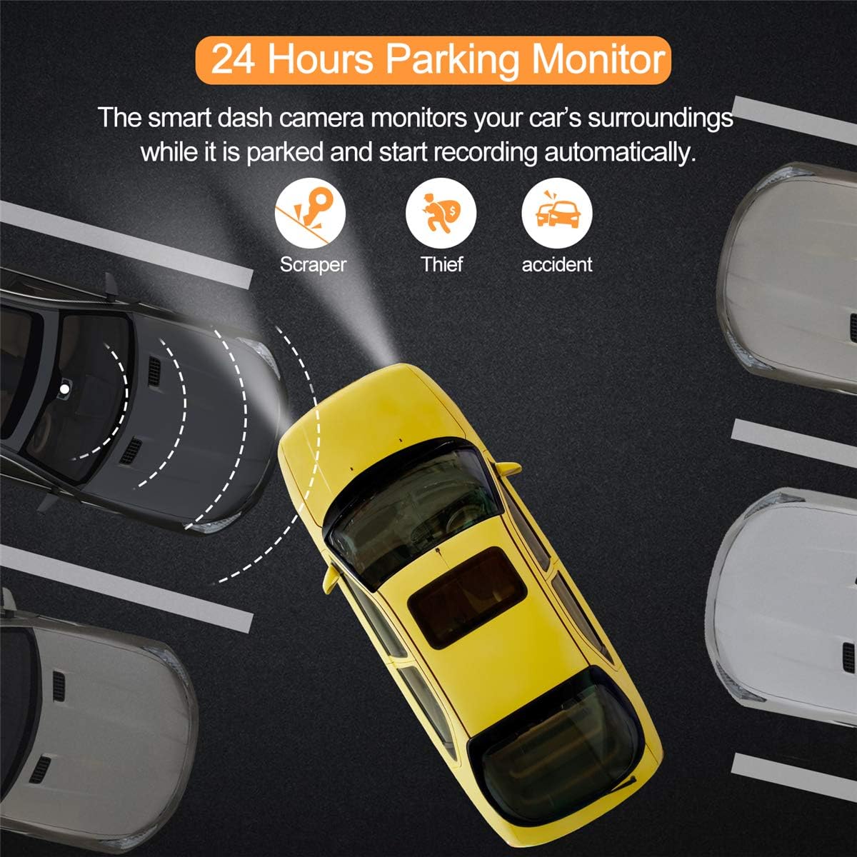 Cámara de salpicadero Orskey S900 1080P Full HD con doble cámara delantera y trasera