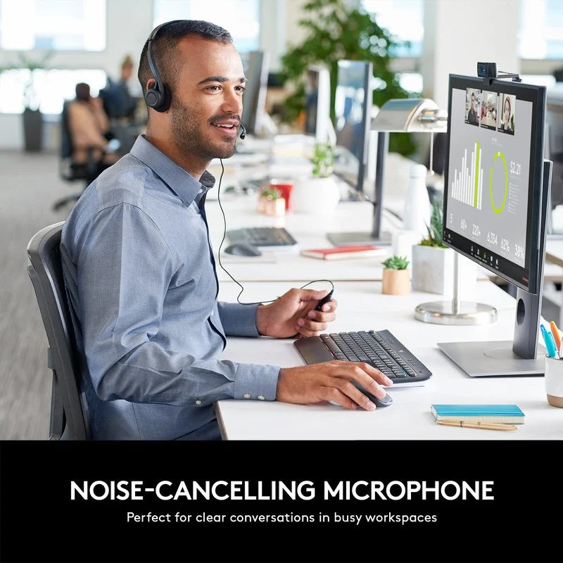 Auriculares estéreo Logitech 960 con micrófono con cancelación de ruido