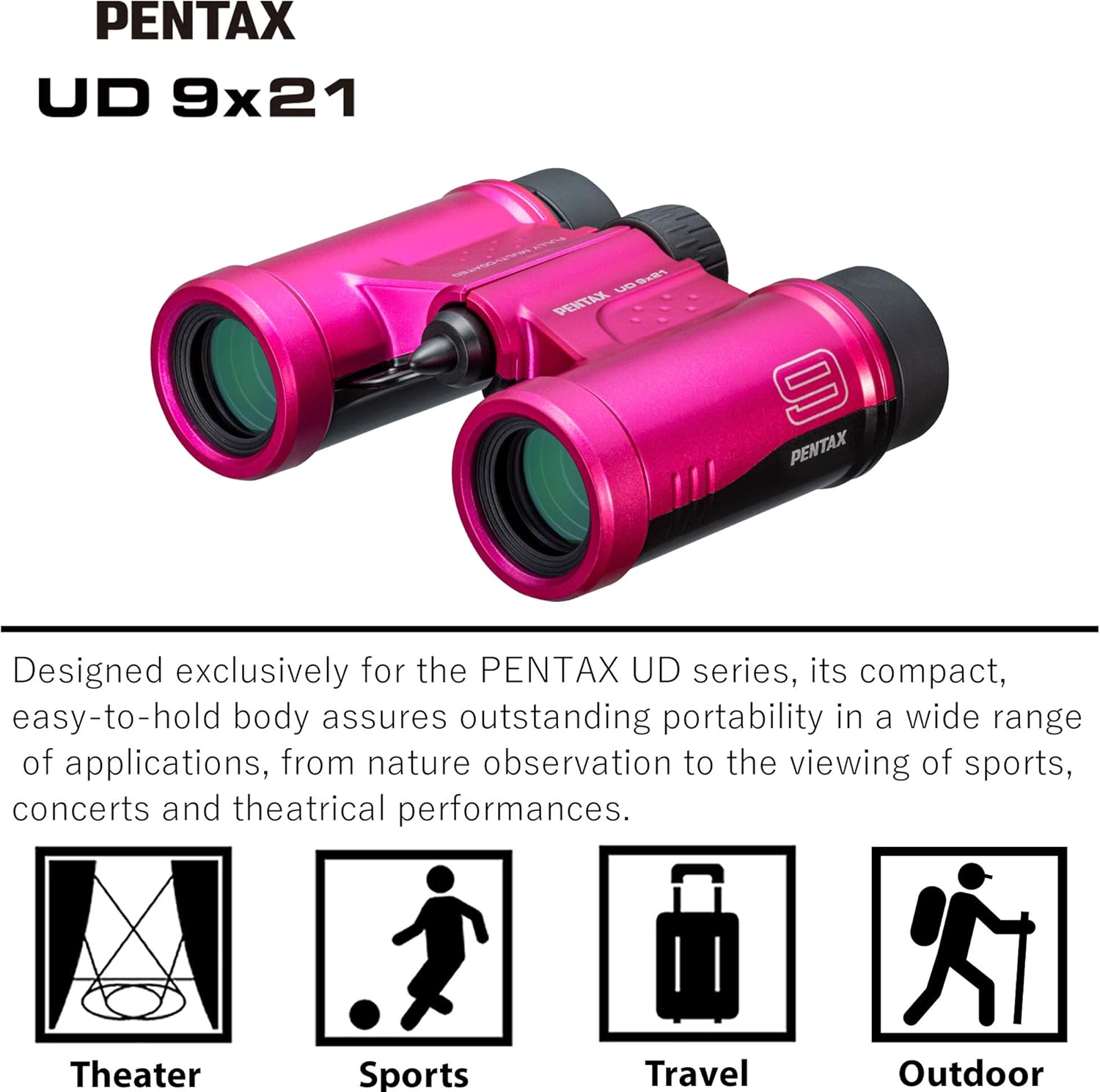Prismáticos Ricoh Pentax UD 9x21 - Rosa