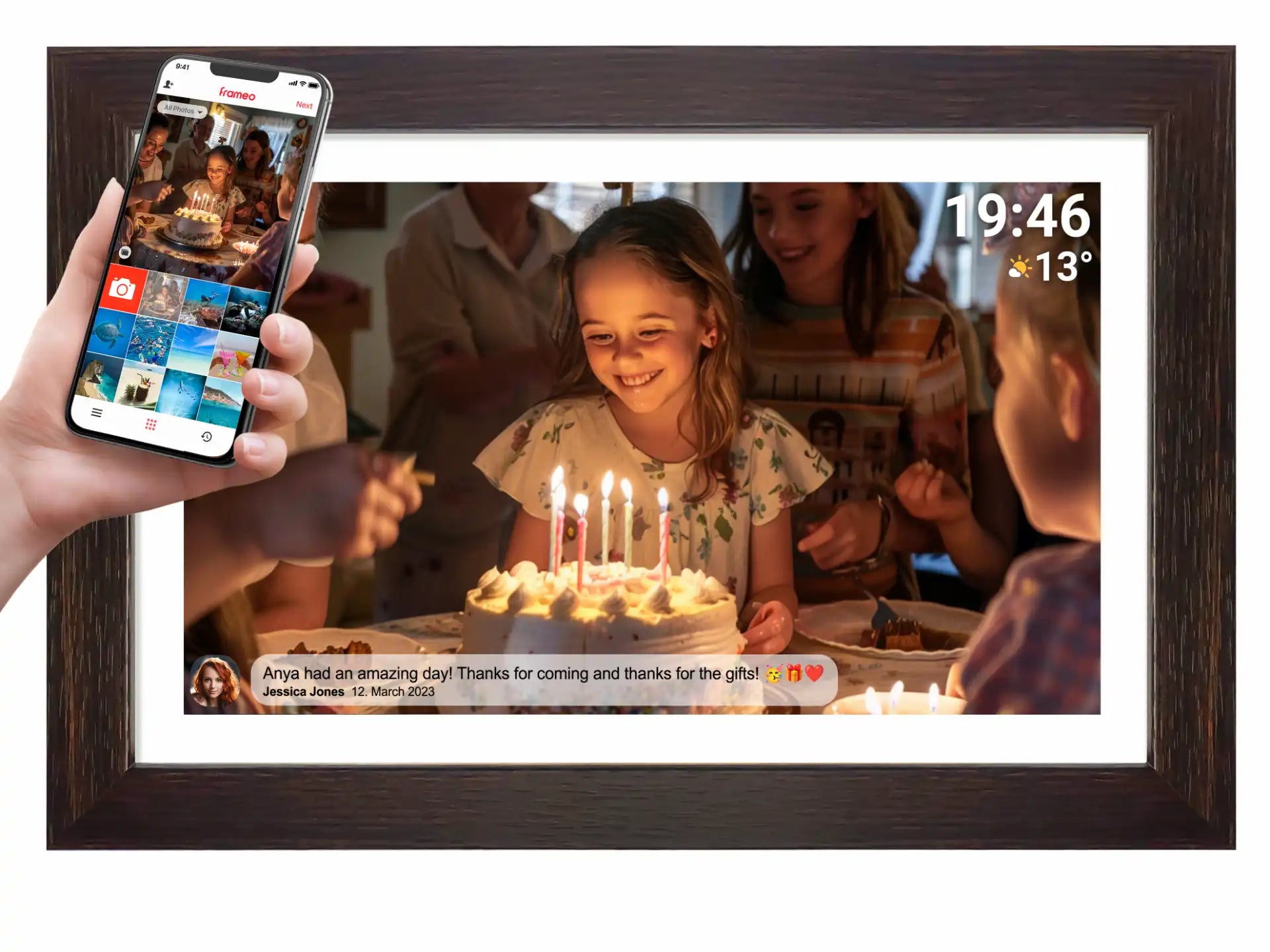Denver FRAMEO 15.6” FULL HD Digital Wi-Fi Photo Frame | PFF-1543