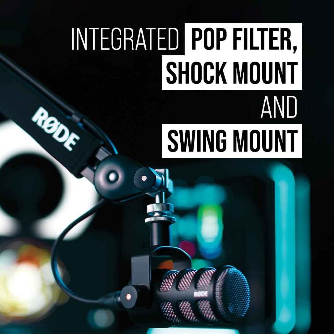 Rode PodMic Cardioid Dynamic Broadcast Microphone, Black - RODEPODMIC
