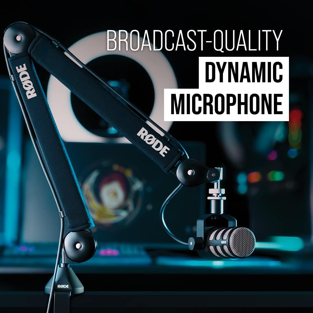 Rode PodMic Cardioid Dynamic Broadcast Microphone, Black - RODEPODMIC