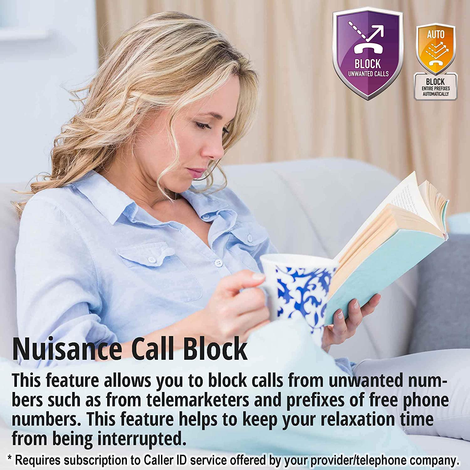 Teléfono digital inalámbrico cuádruple Panasonic con contestador automático - KXTGC224