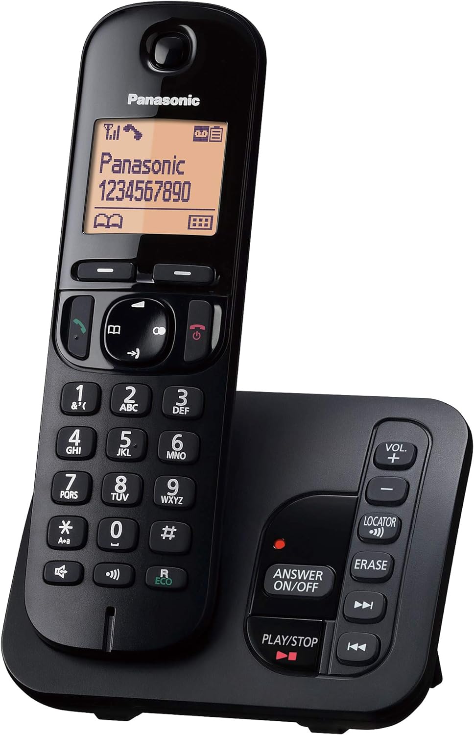 Panasonic Single DECT Cordless Telephone with Answering Machine - KX- TGC220EB