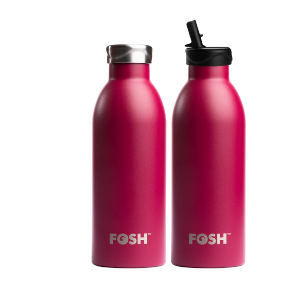 Fosh 500ml Vital 2.0 Insulated Reusable Bottle l Pomegranate