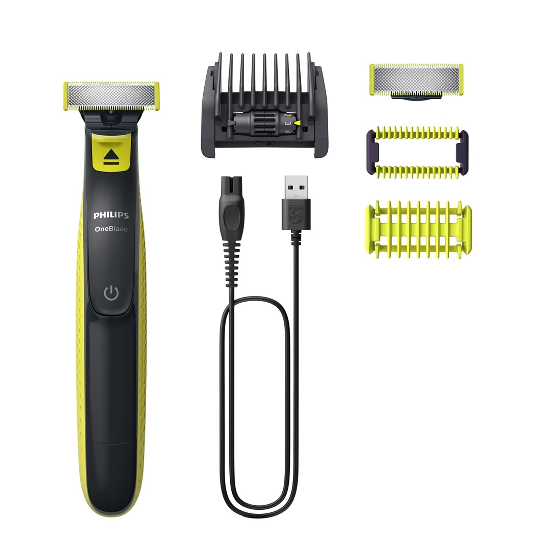Afeitadora y recortadora Philips OneBlade 360 ​​Flexible 5 en 1 para rostro y cuerpo - QP2824/20