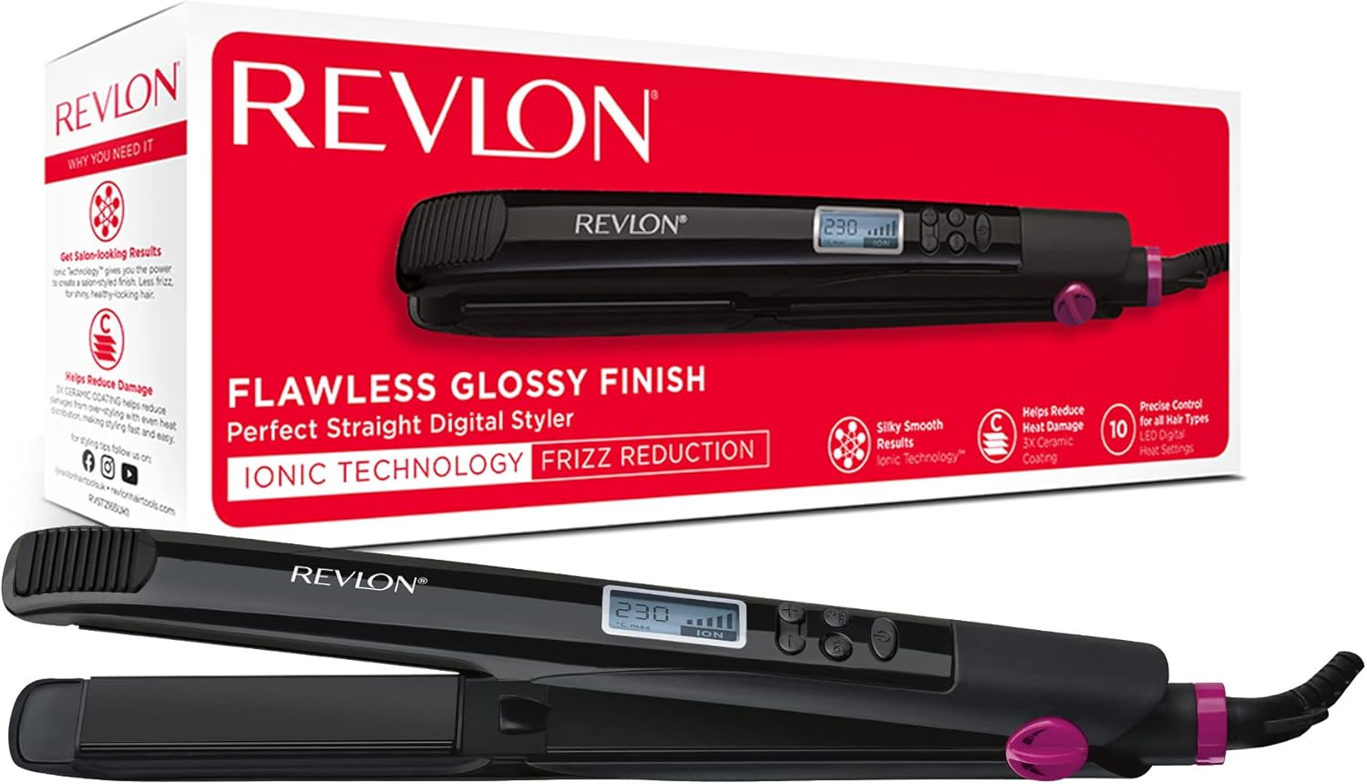 Revlon Perfect Straight 230 Digital Styler - REV-RVST2165UK