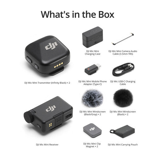 DJI Mic Mini 2-Person Compact Wireless Microphone System for Camera & Smartphone - CP.RN.00000433.01