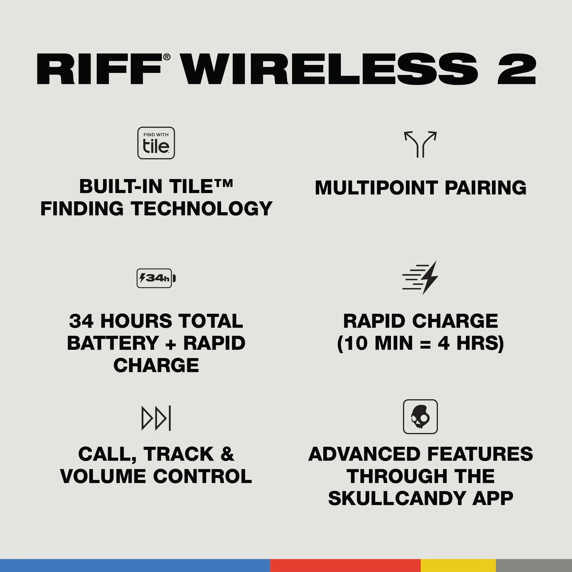 Skullcandy Riff 2 Wireless On Ear Headphones