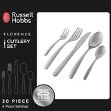 Russell Hobbs 20 Piece Florence Dishwasher Safe Cutlery Set - RH022641EU7
