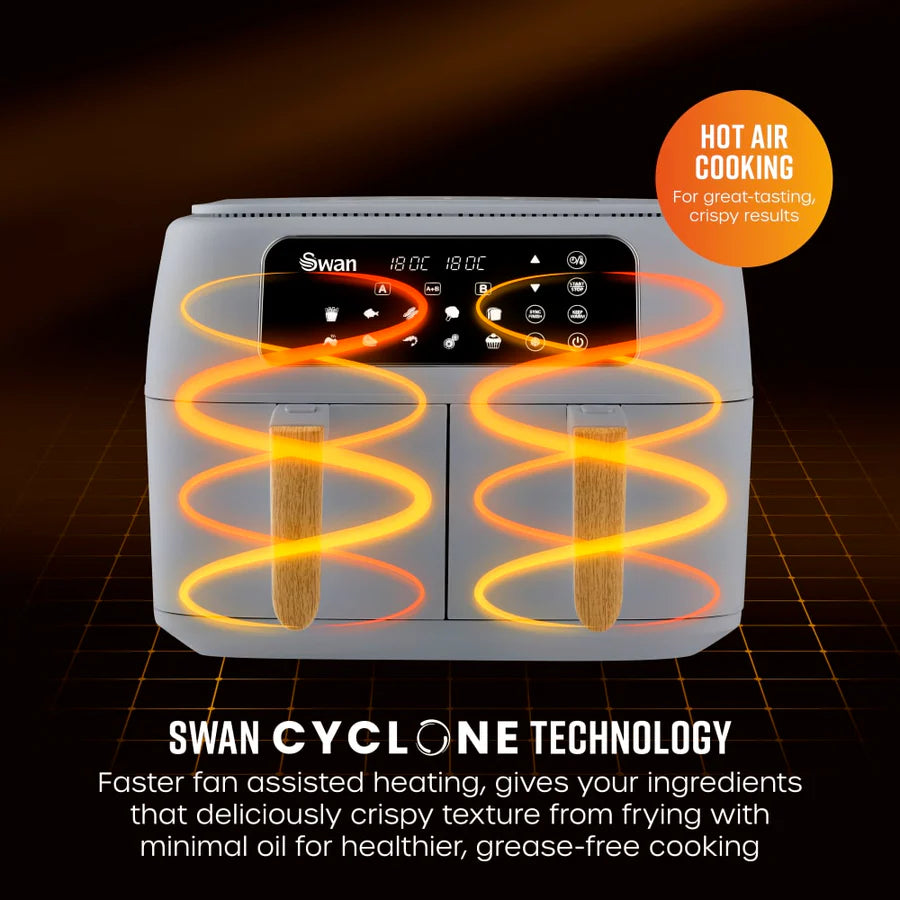 Freidora de aire Swan Nordi Dual 8L 13 en 1 | SD10410