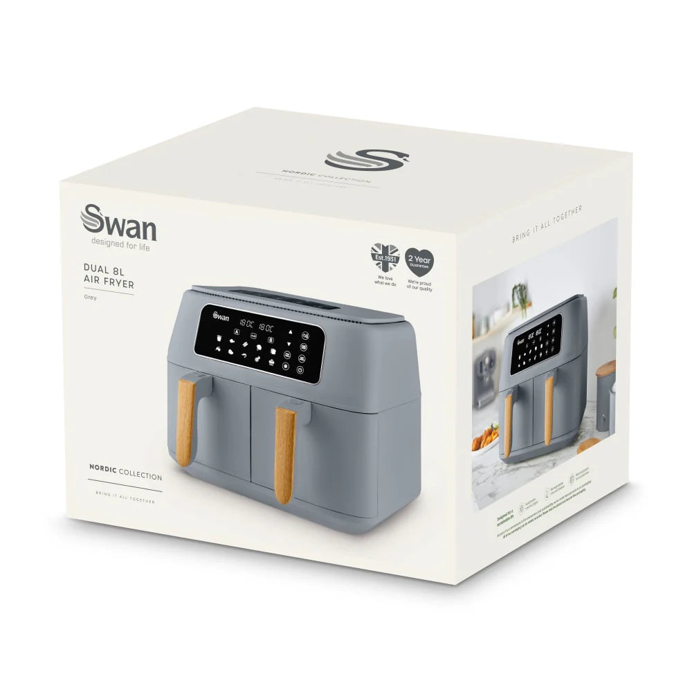 Freidora de aire Swan Nordi Dual 8L 13 en 1 | SD10410