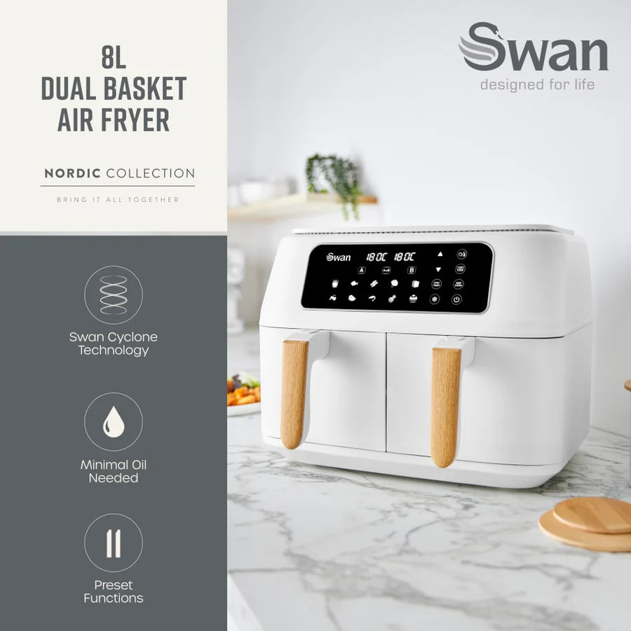 Freidora de aire Swan Nordi Dual 8L 13 en 1 | SD10410