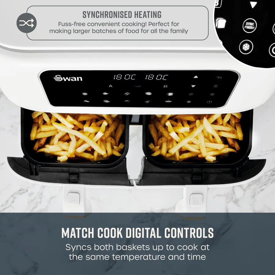 Freidora de aire Swan Nordi Dual 8L 13 en 1 | SD10410